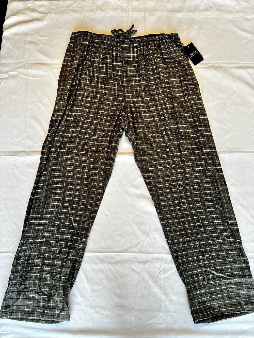 Polo Ralph Lauren Men's XL Plaid Cotton Pajama Sleep Pants NWT